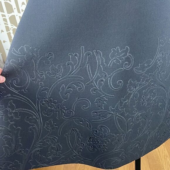 Vera Wang Embossed Neoprene Fit and Flare Scuba Dress 4 - Picture 6 of 12